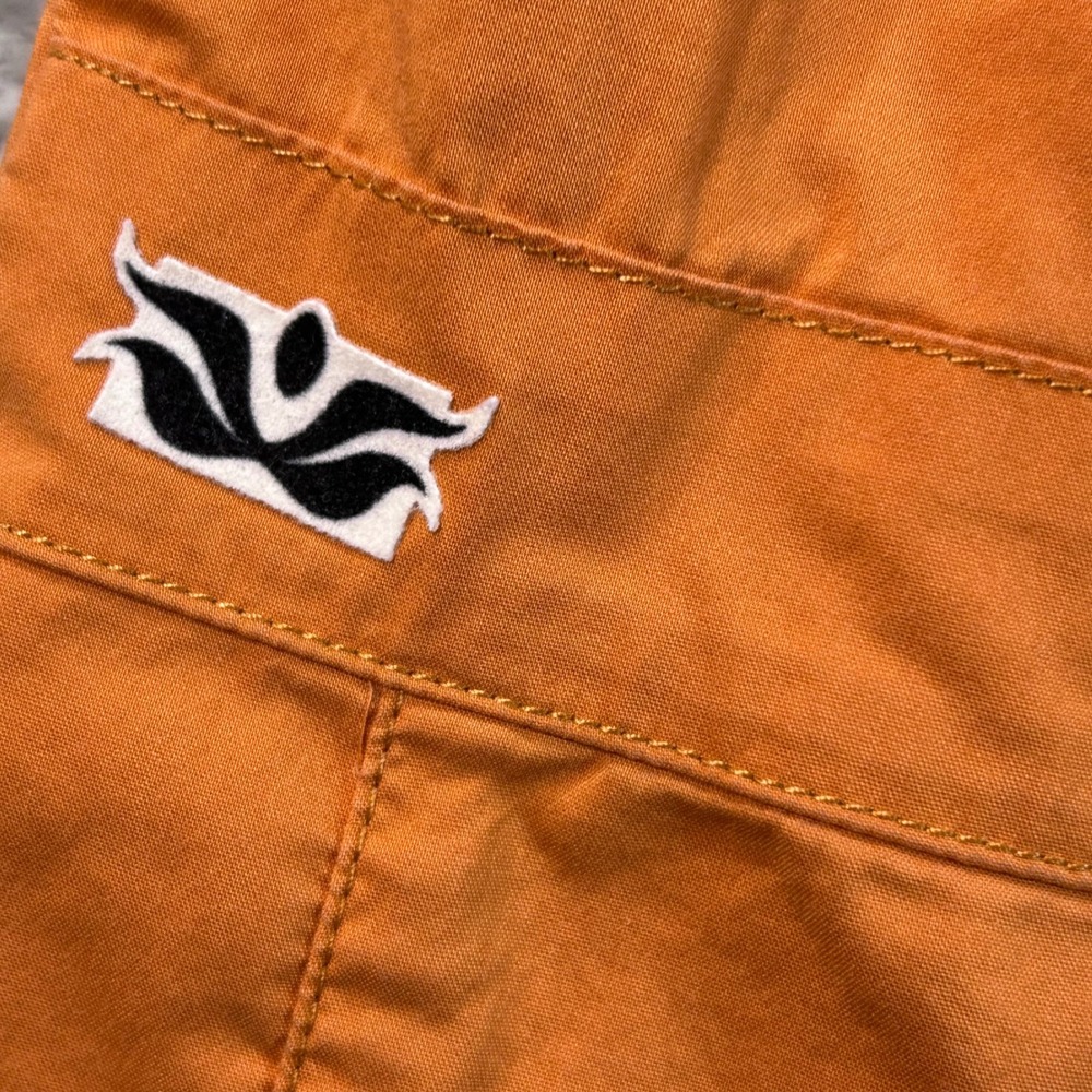 Be Present Agility Pants Womens Medium Orange Wide Leg Crop Yoga Made in USA - Picture 8 of 9